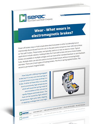WEAR - WHAT WEARS IN ELECTROMAGNETIC BRAKES?