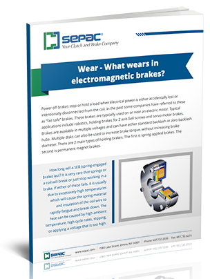 WEAR - WHAT WEARS IN ELECTROMAGNETIC BRAKES?